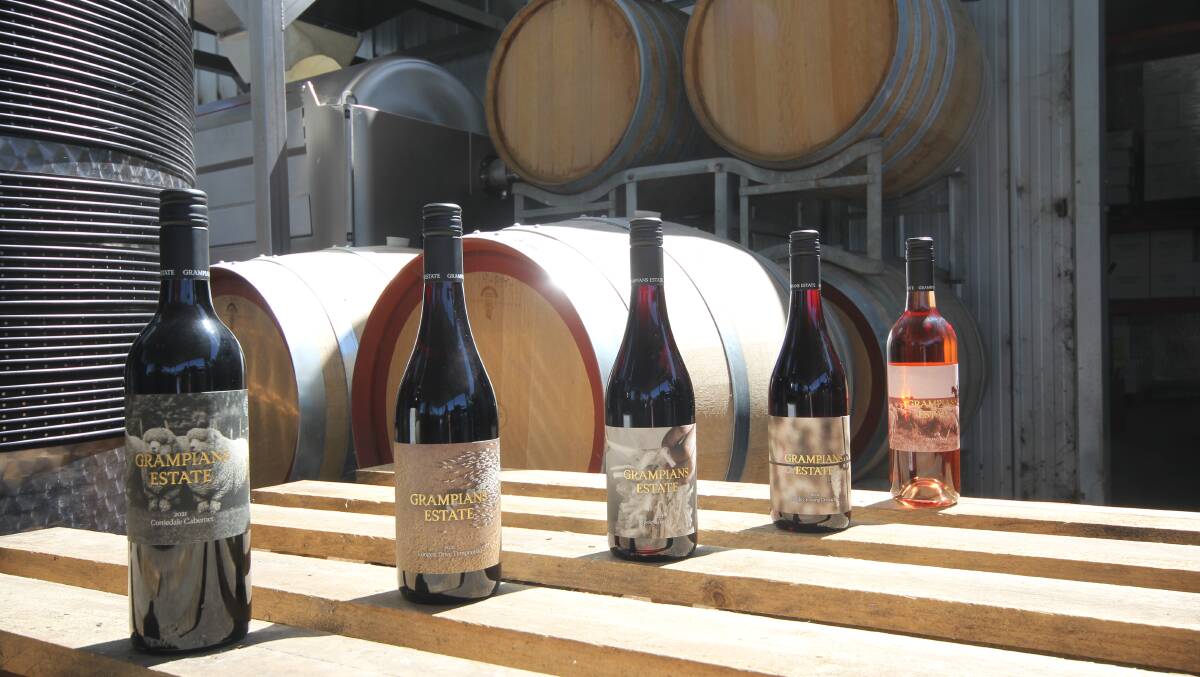 Their sheep series line with Corriedale Cabernet, Longest Drive Tempranillo, Woolclasser's GST, Field's Crossing Grenache, and Drovers Rose. Picture by Holly McGuinness