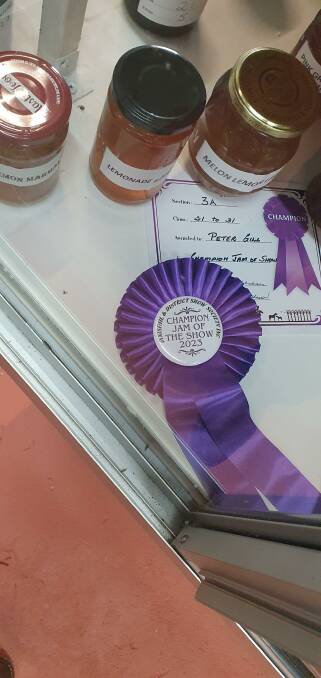 Peter Gill's latest award at the 2023 Innisfail show. Picture Phil Brandel