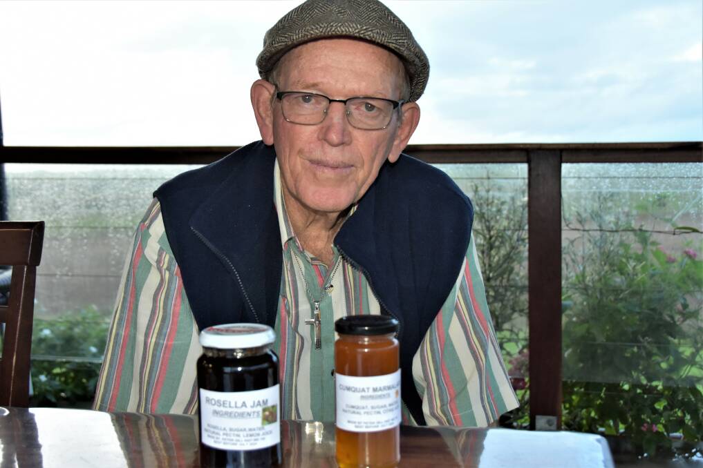 Peter Gill at his home in Mourilyan who has won champion jam at the Innisfail show for the last three years. Picture: Phil Brandel.