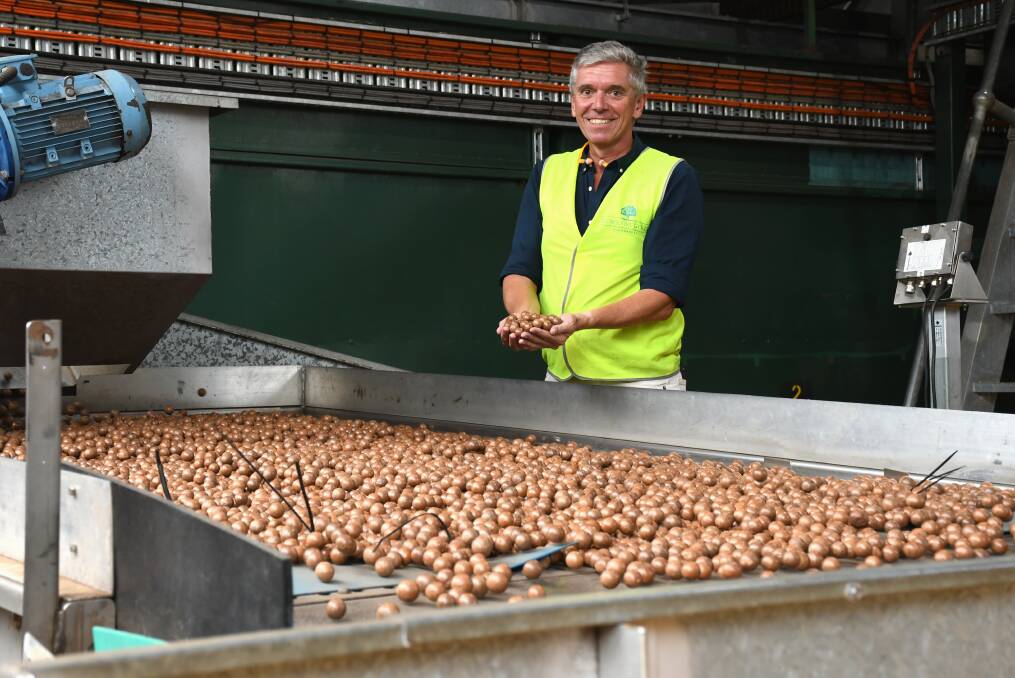 Suncoast Gold Macadamias general manager Julian Lancaster-Smith at their processing plant in Gympie. Picture by Kelly Mason