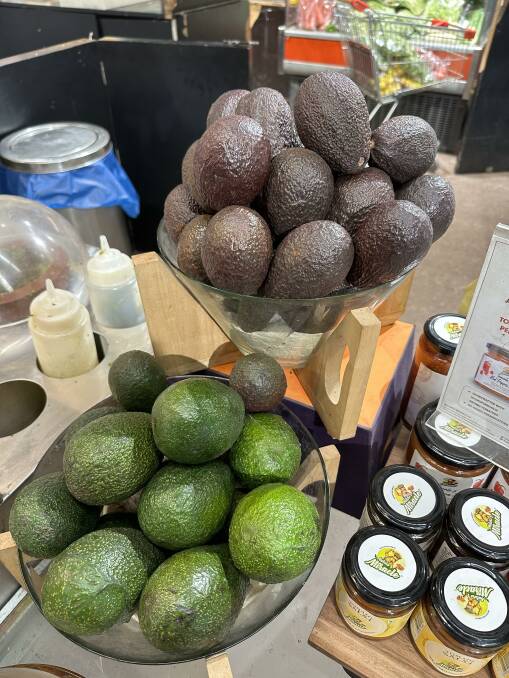 Avocados on display in a retail esblishment in India. Picture supplied