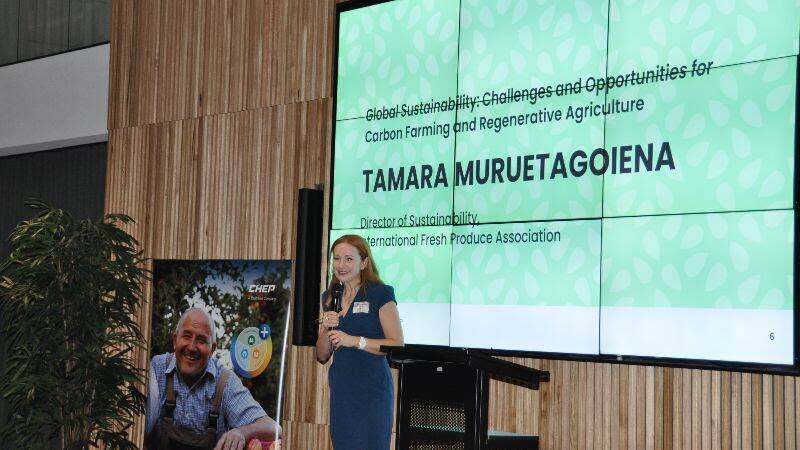 Tamara Muruetagoiena, IFPA addresses the sustainability workshop. Picture supplied