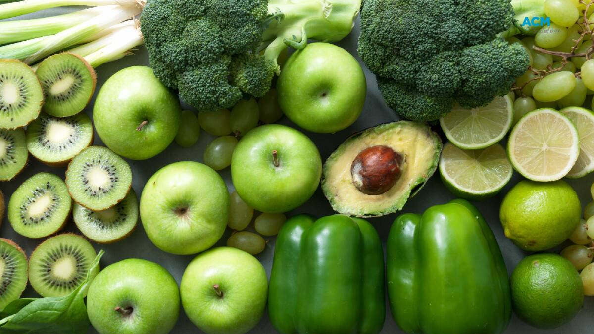 Green fruits and vegetables. File picture