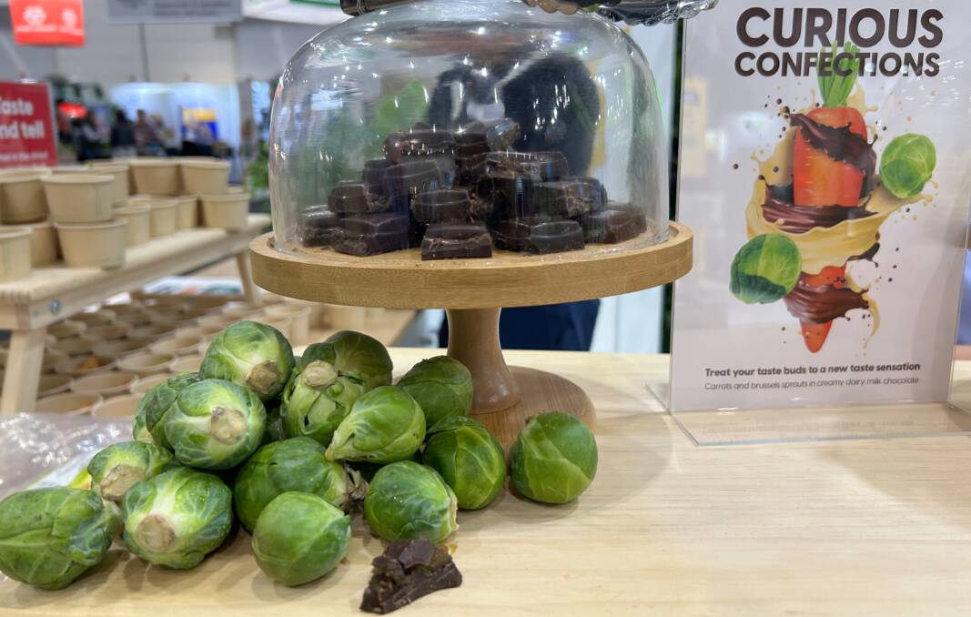 A chocolate featuring brussel sprouts has created plenty of interest at the nation's annual Hort Connections event in Melbourne. Picture supplied